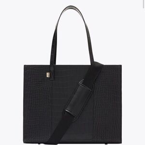 BEIS The Large Work Tote In Black Croc